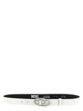 Diesel White Leather Regular Belt