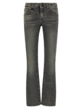 R13 Black Cotton Bootcut Jeans