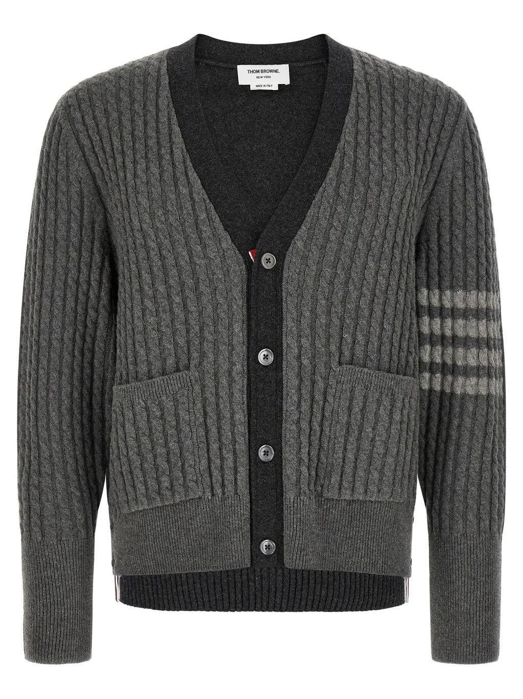 Thom Browne Gray Virgin Wool Cardigan