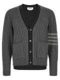 Thom Browne Gray Virgin Wool Cardigan