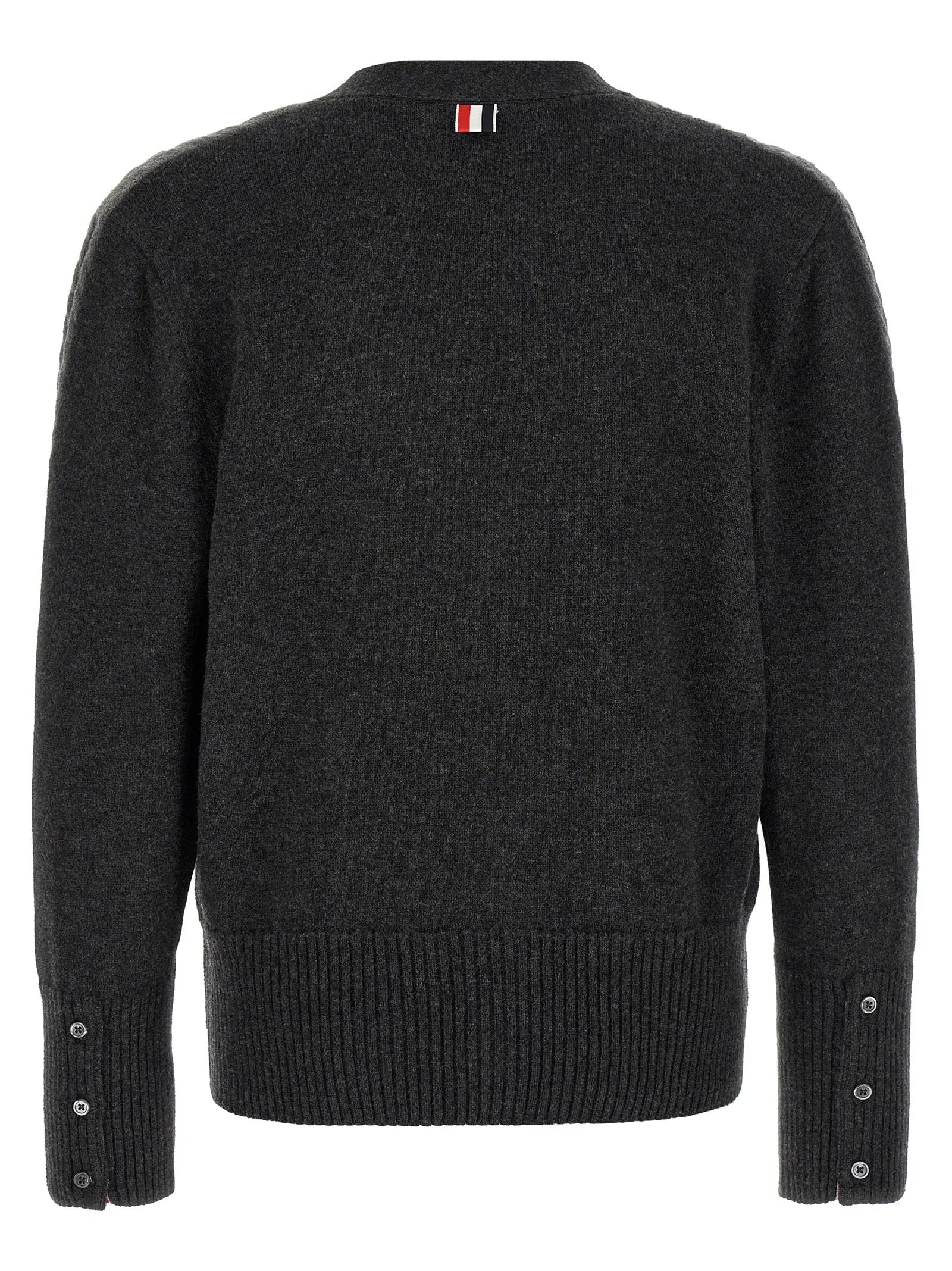 Thom Browne Gray Virgin Wool Cardigan