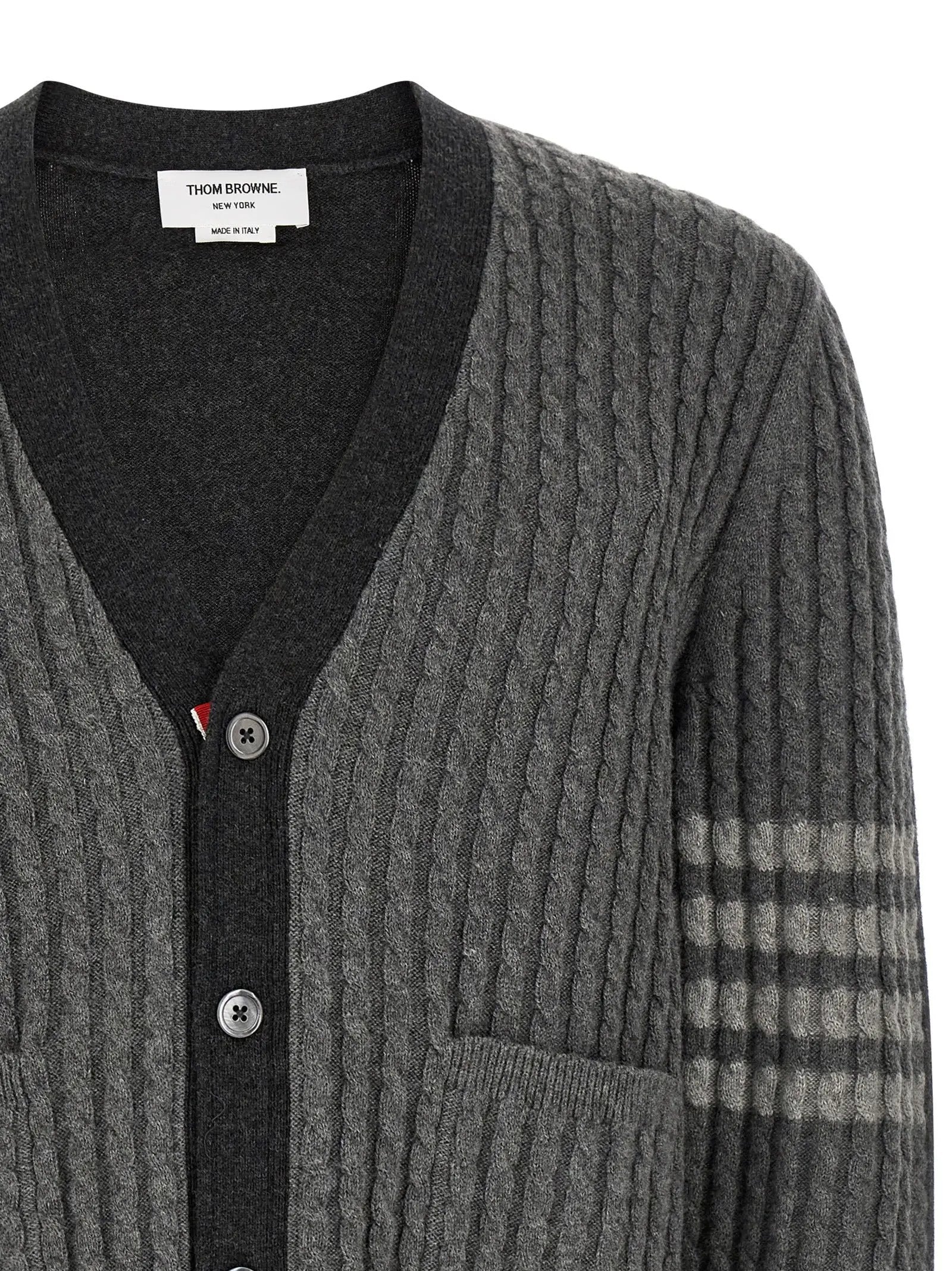 Thom Browne Gray Virgin Wool Cardigan