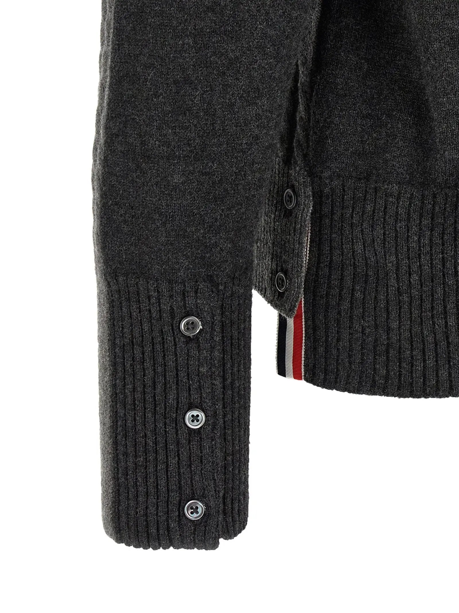 Thom Browne Gray Virgin Wool Cardigan