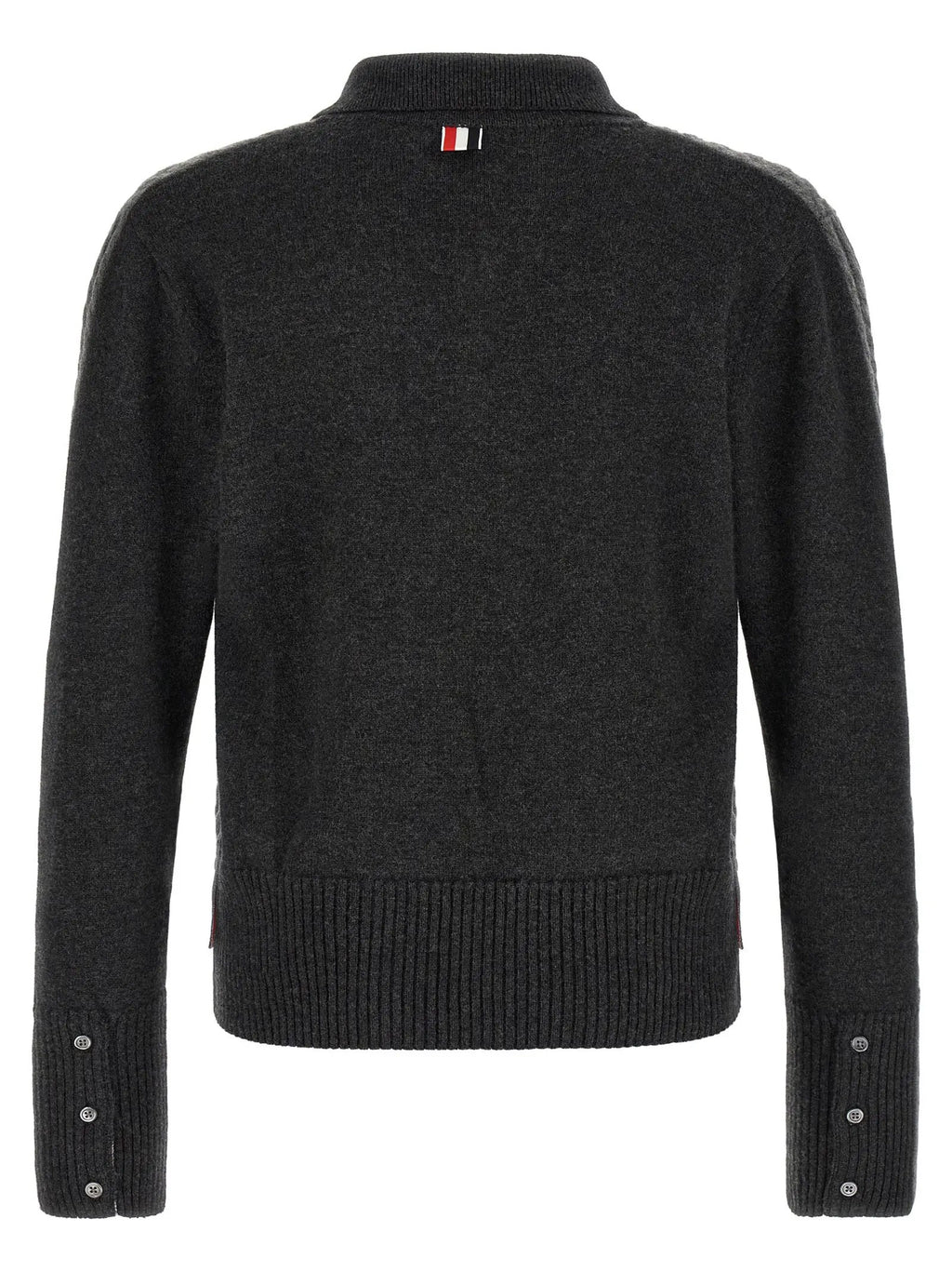 Thom Browne Gray Virgin Wool Polo Shirt