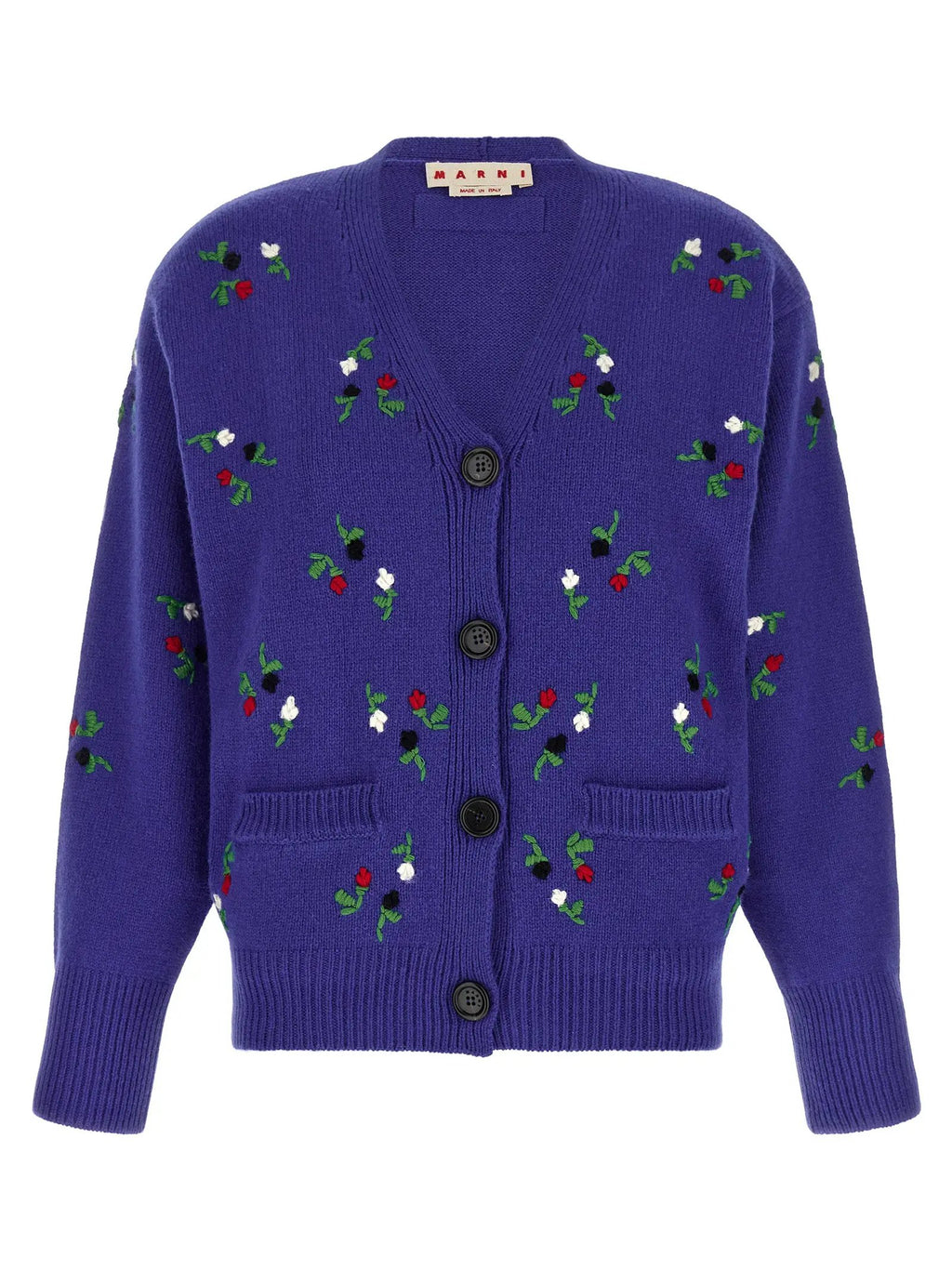 Marni Blue Virgin Wool Cardigan