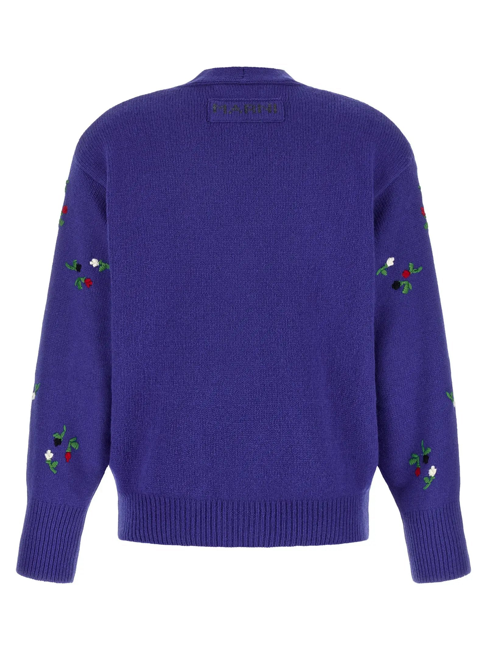 Marni Blue Virgin Wool Cardigan