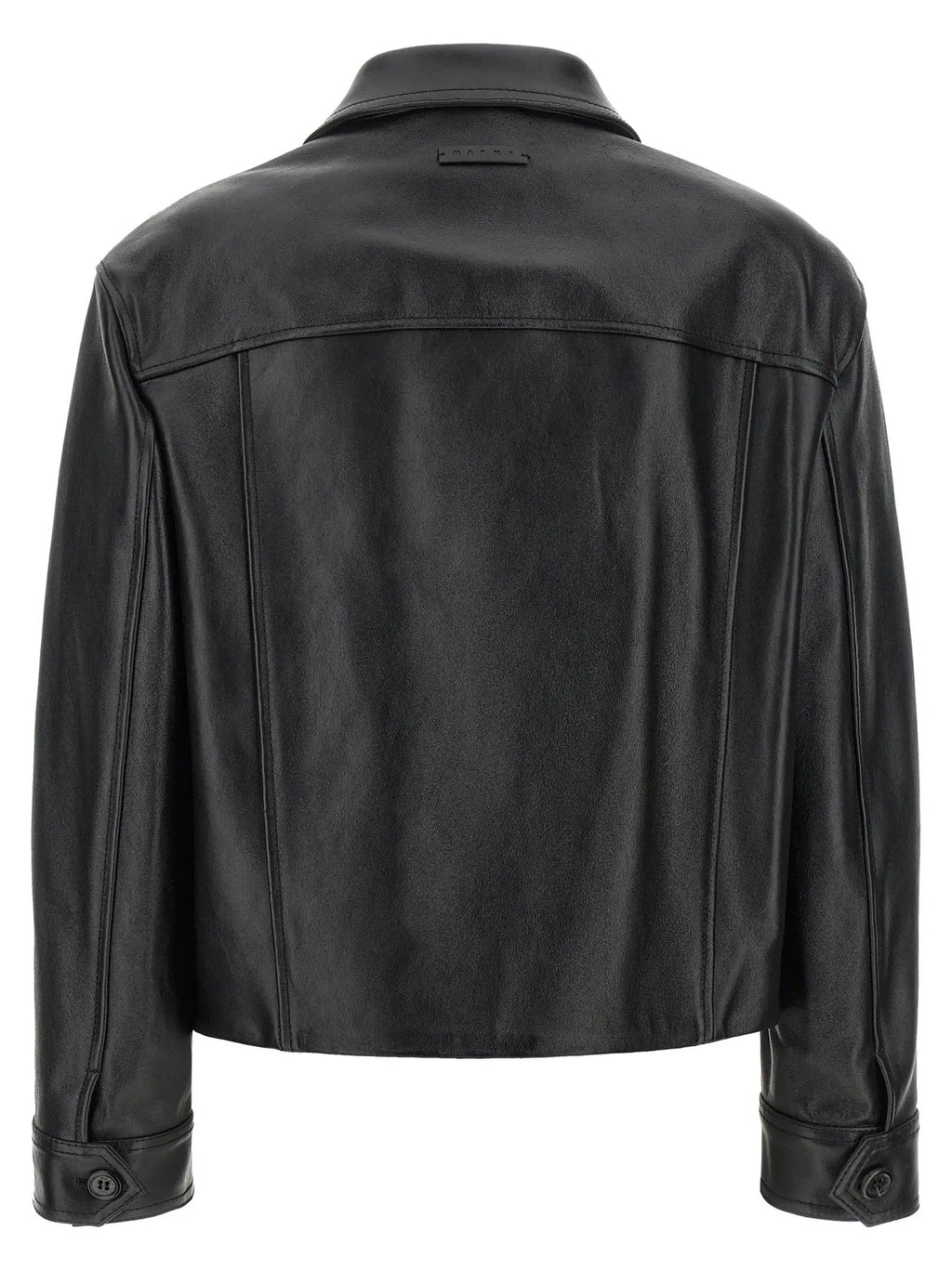 Marni Black Calfskin Leather Jacket