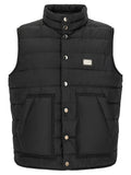 Dolce & Gabbana Black Polyester Sleeveless Jacket