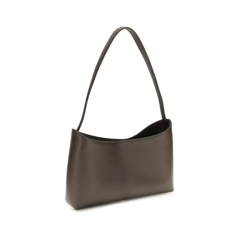 Sac bandoulière Bos Taurus en cuir de veau marron de The Row