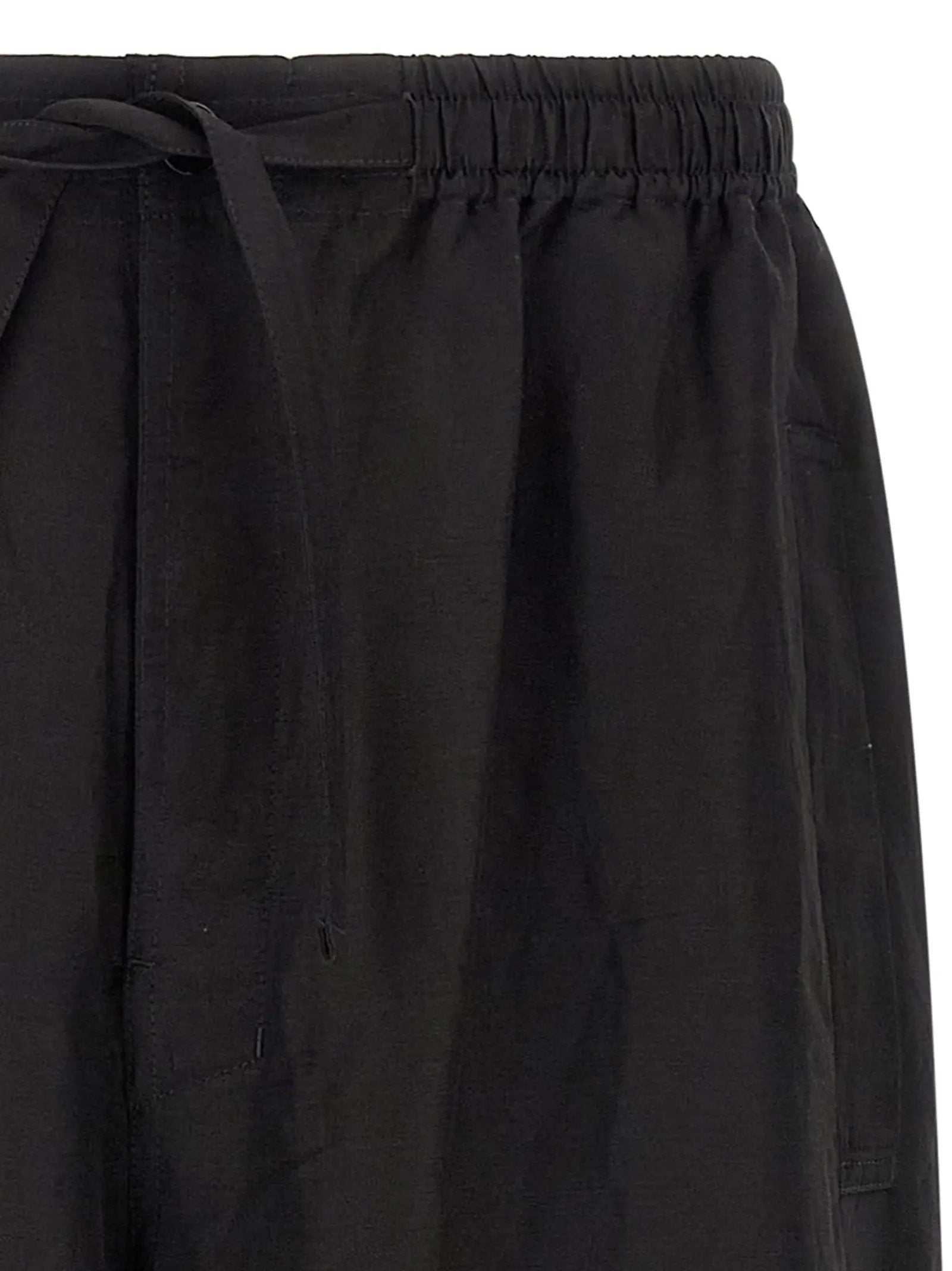 Lemaire Black Linen Casual Pants