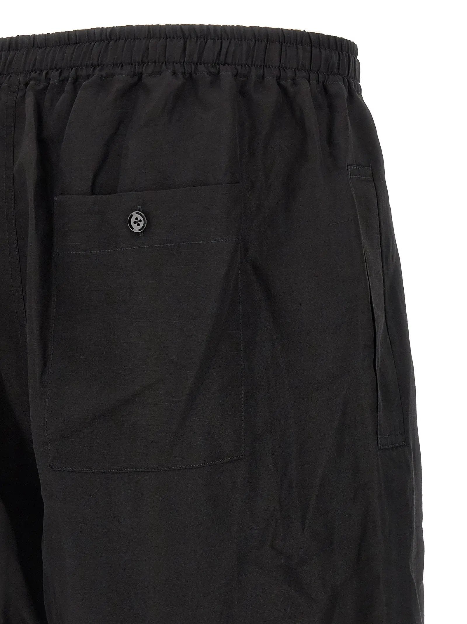 Lemaire Black Linen Casual Pants