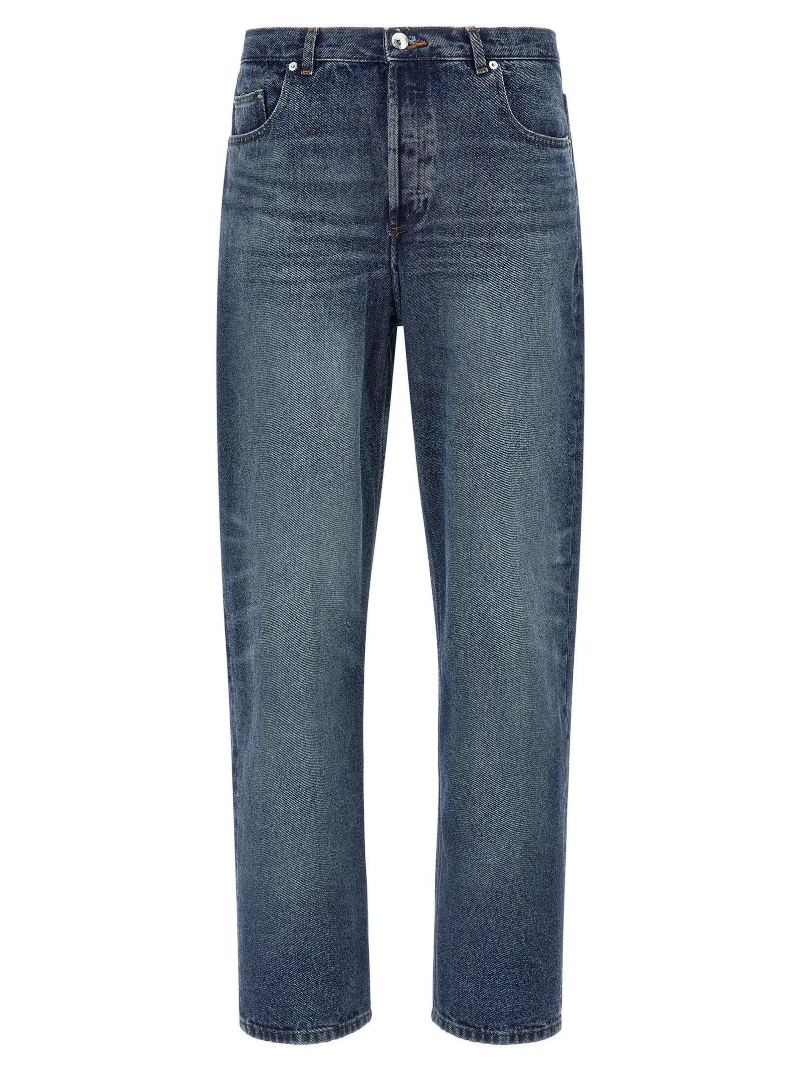 A.P.C. Blue Cotton Straight-Leg Jeans