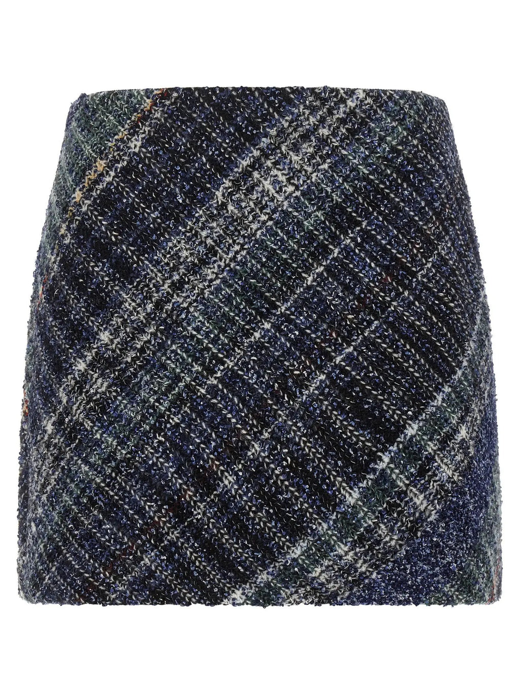 Missoni Blue Wool Long Skirt