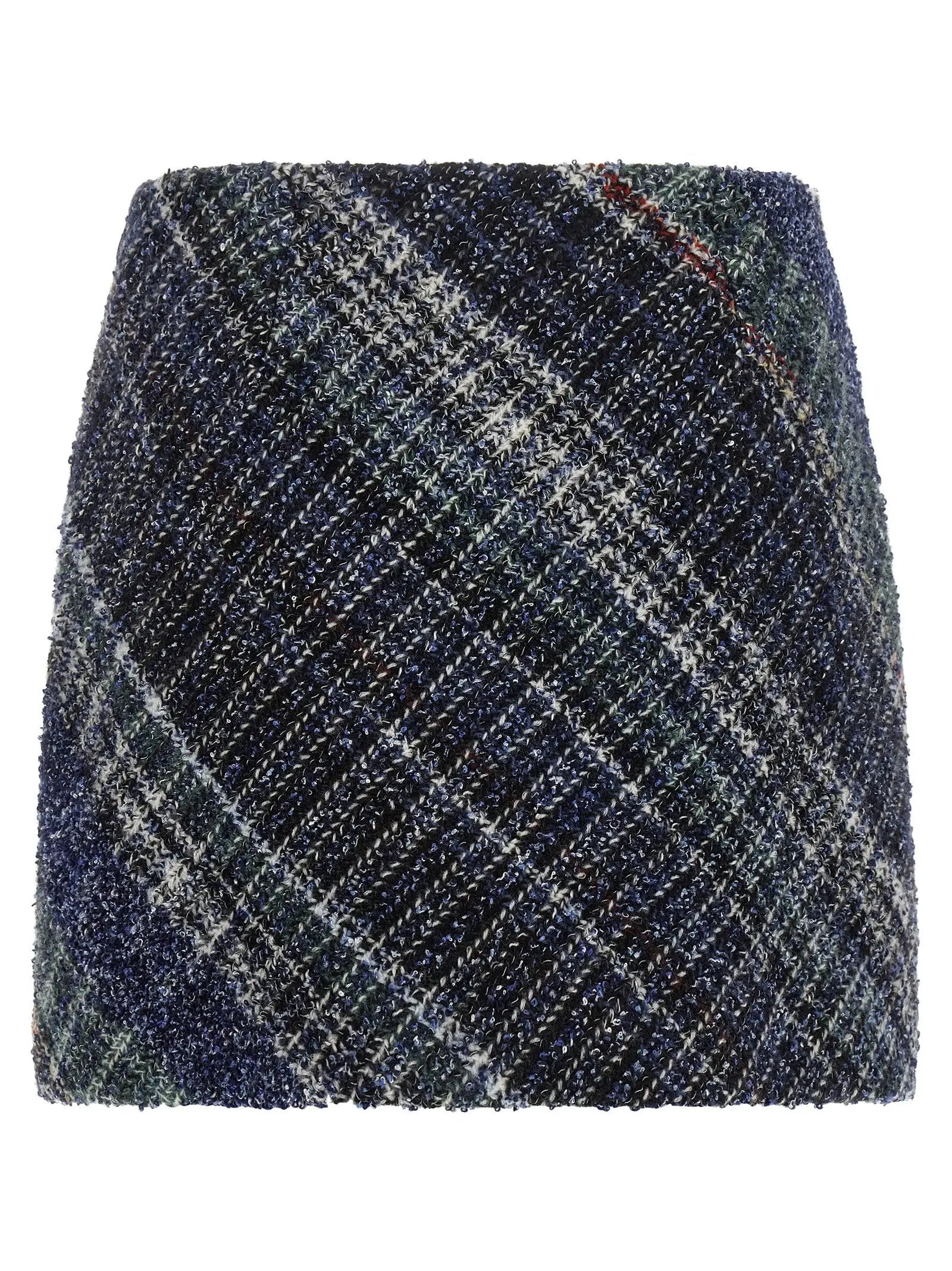 Missoni Blue Wool Long Skirt