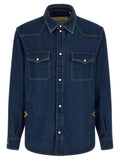 Valentino Garavani Valentino Garavani Blue Cotton Blouse