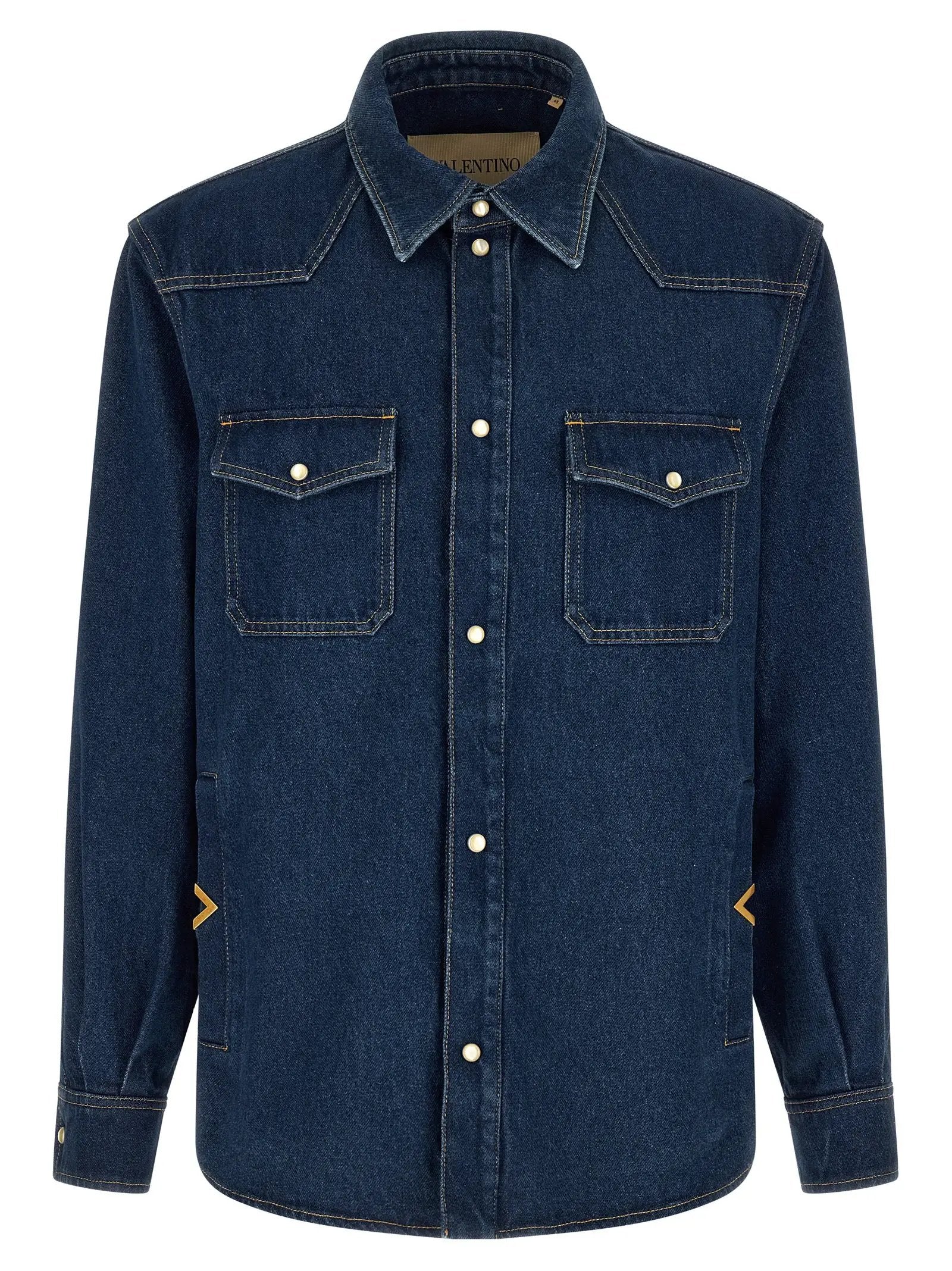 Valentino Garavani Valentino Garavani Blue Cotton Blouse