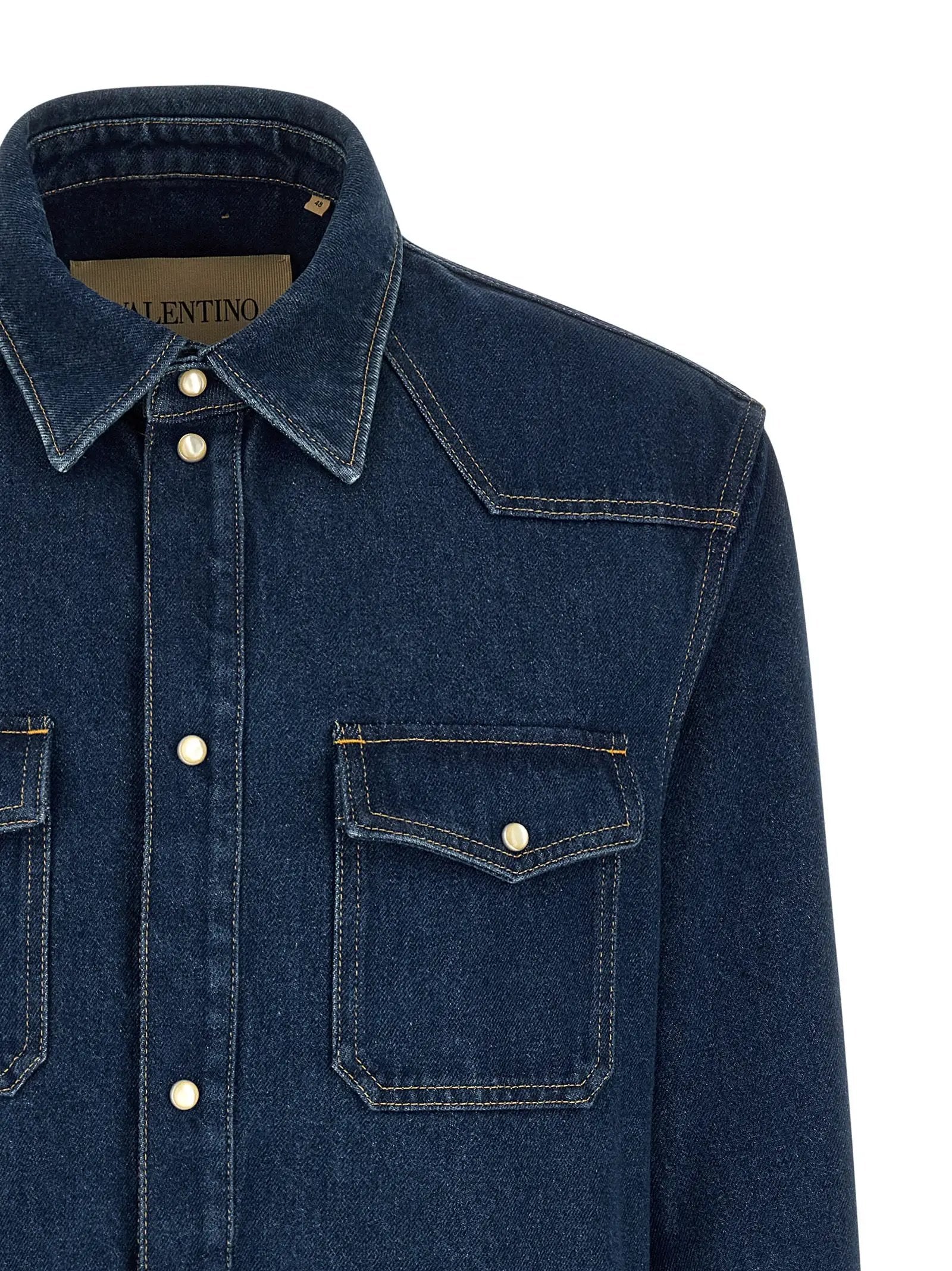 Valentino Garavani Valentino Garavani Blue Cotton Blouse