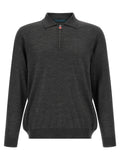 Kiton Gray Wool Polo Shirt
