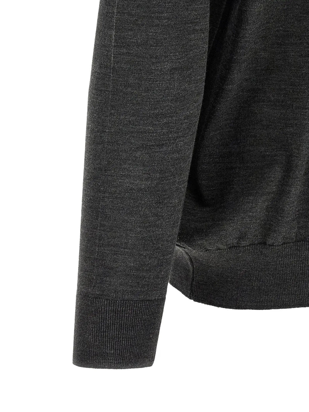 Kiton Gray Wool Polo Shirt