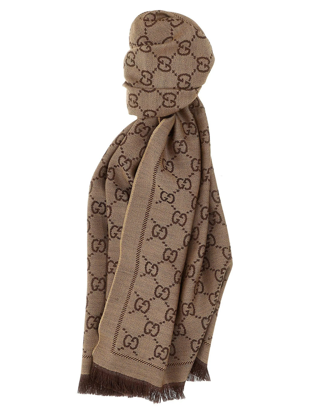 Gucci Brown Wool Scarf