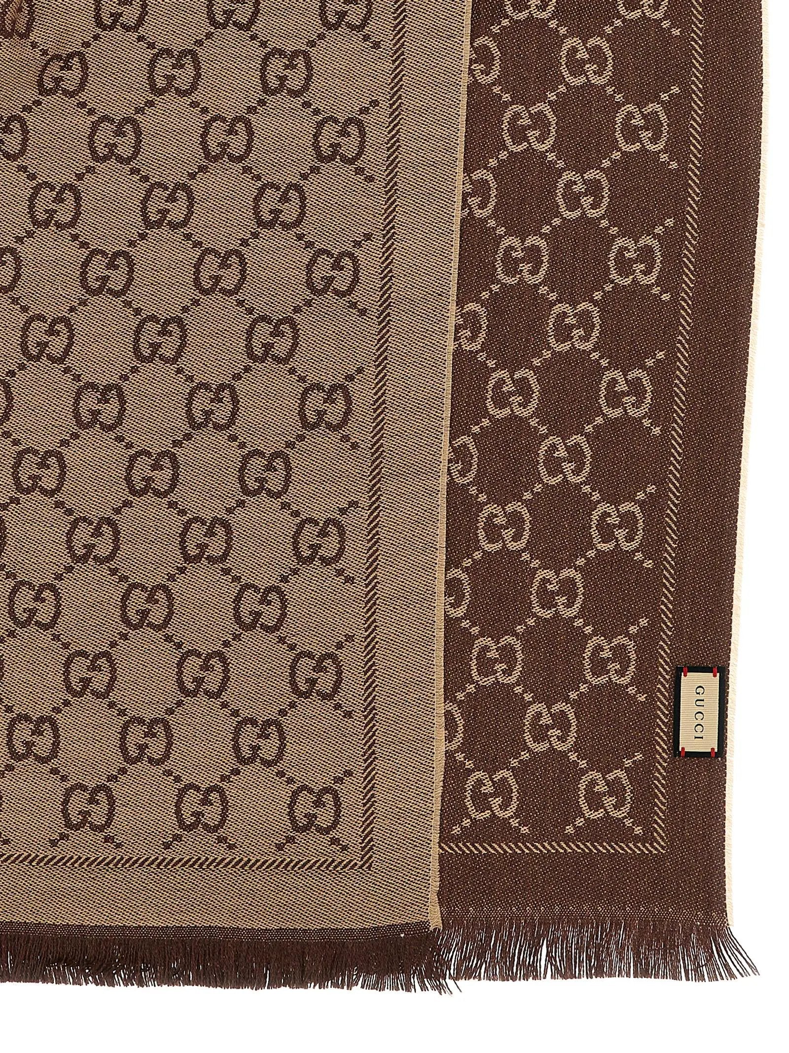 Gucci Brown Wool Scarf