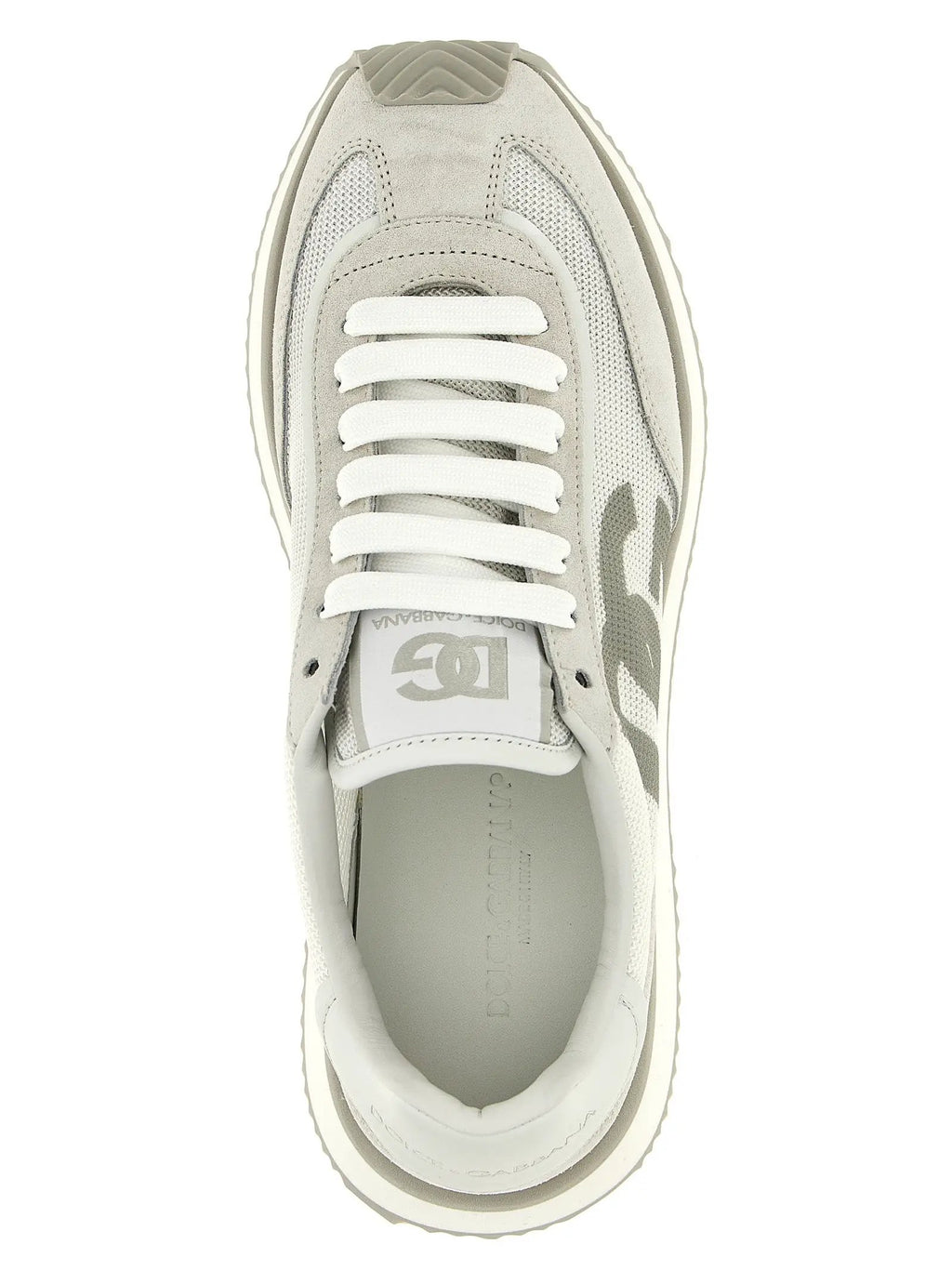 Dolce & Gabbana Gray Calfskin Low Top Sneakers