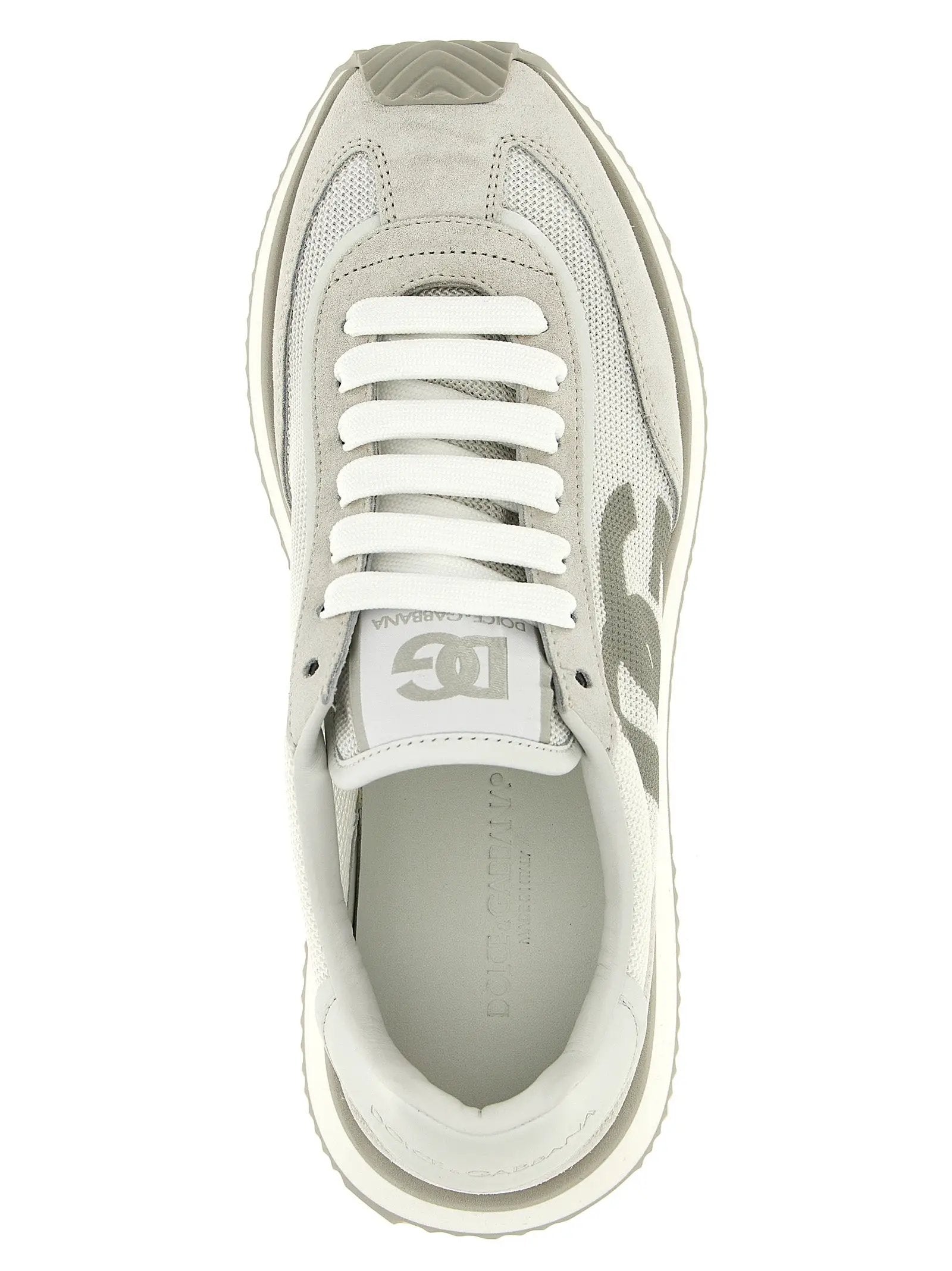 Dolce & Gabbana Gray Calfskin Low Top Sneakers