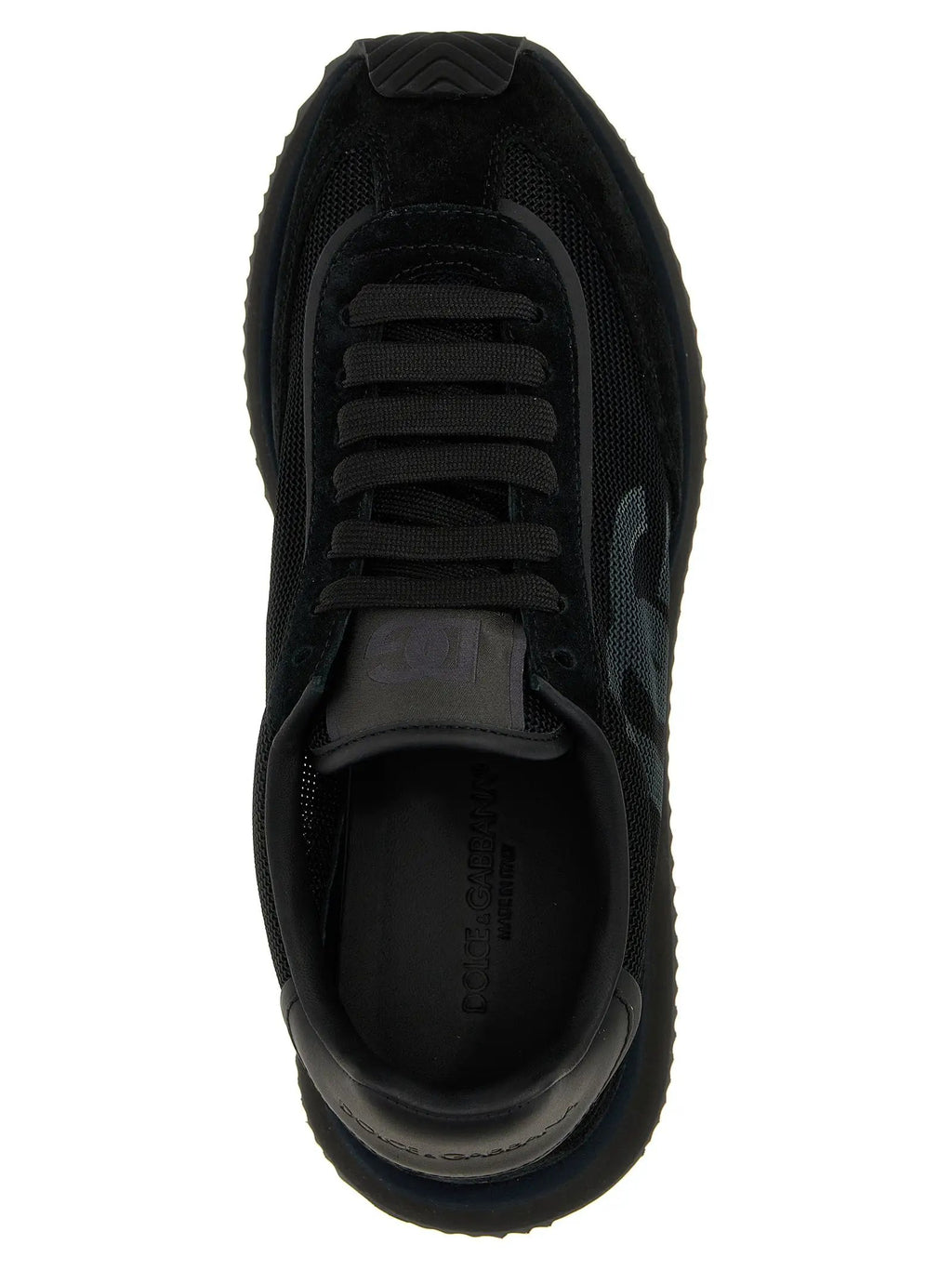 Dolce & Gabbana Black Calfskin Athletic Sneakers