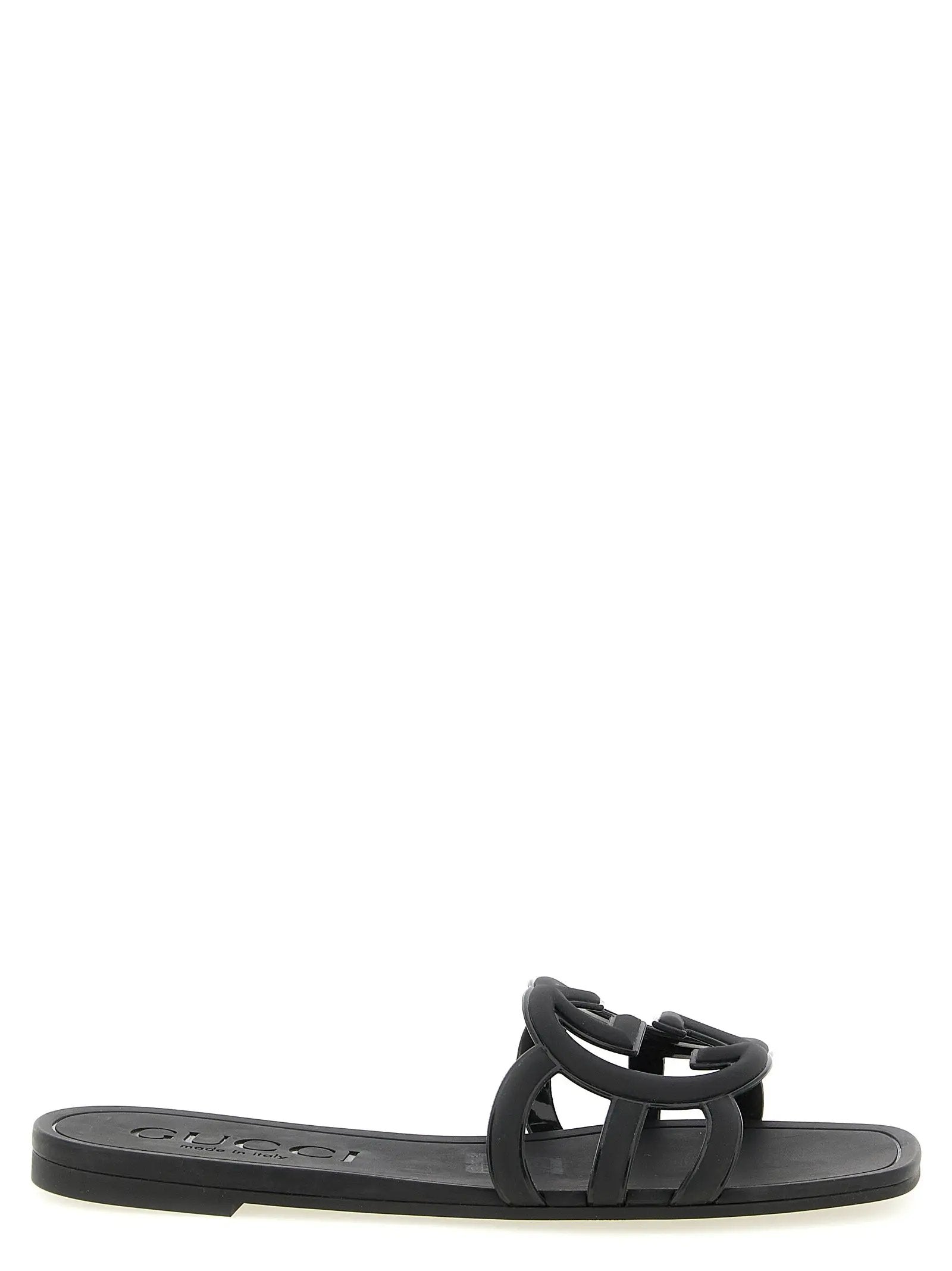 Gucci Black Rubber Slides