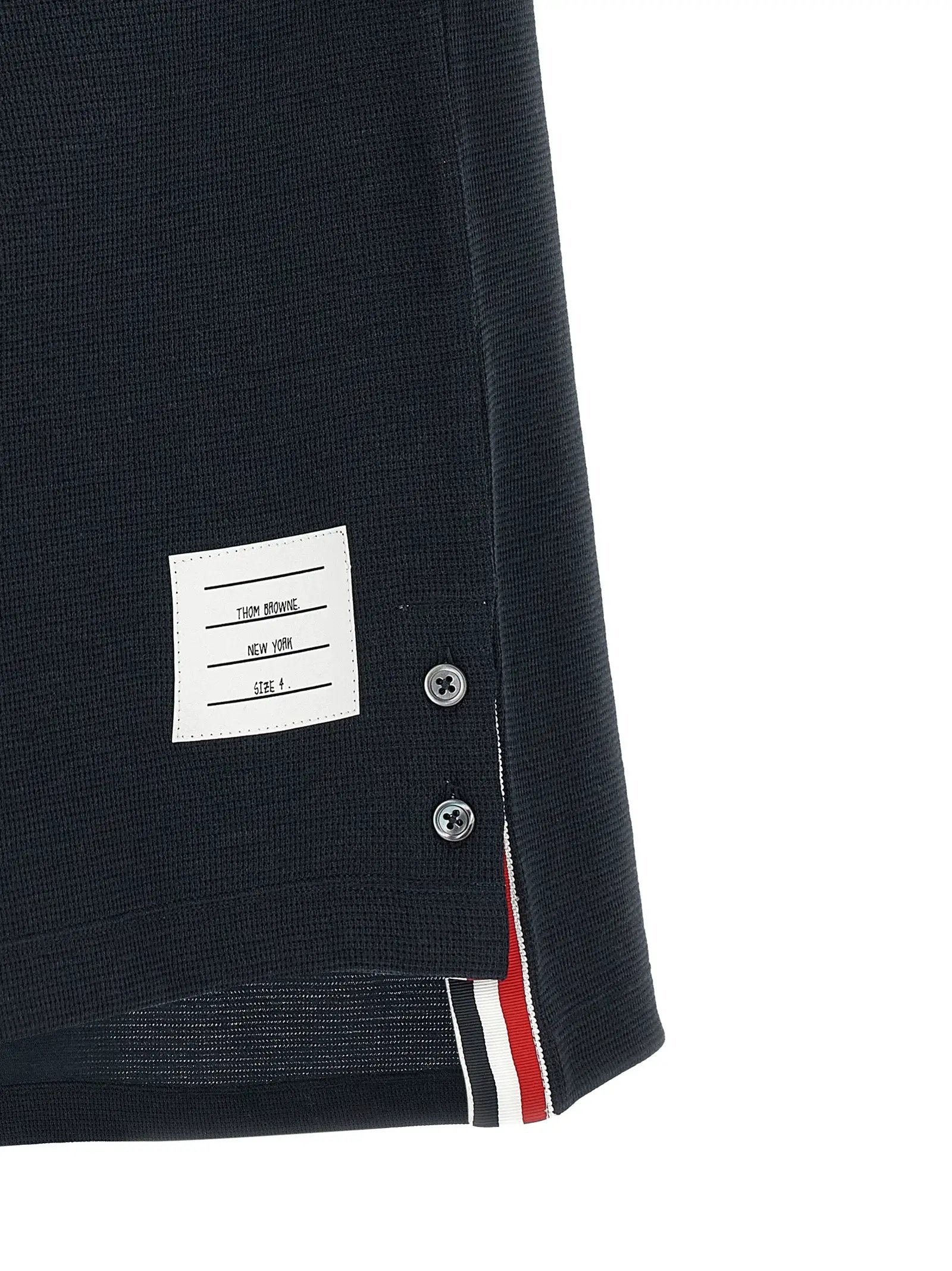 Thom Browne Blue Cotton Polo Shirt