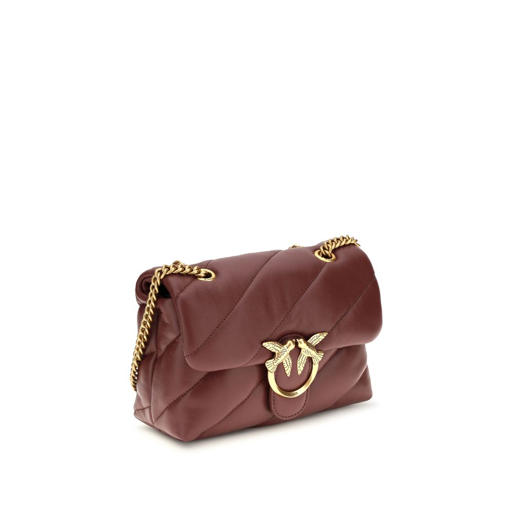PINKO PINKO Bordeaux Calf Leather Bos Taurus Shoulder Bag