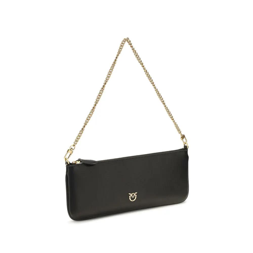 PINKO Black Calf Leather Bos Taurus Wallet