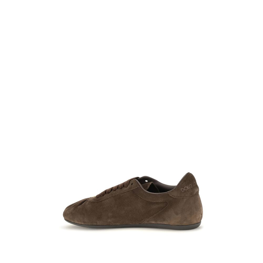 Dolce & Gabbana Dolce & Gabbana Brown Suede Leather Low Top Sneakers