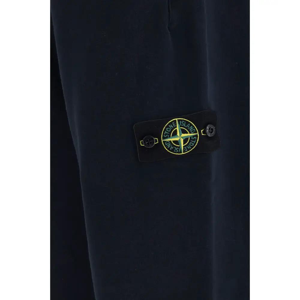 Stone Island Blue Cotton Sweatshirt