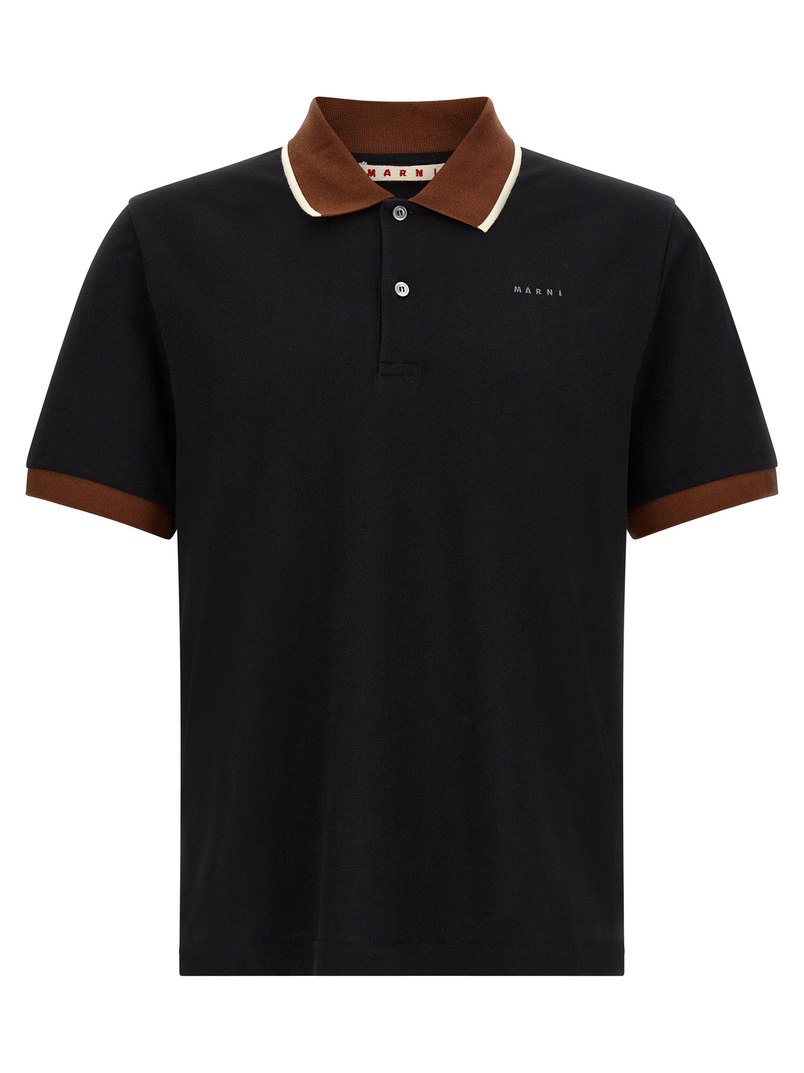 Marni Marni Black Cotton Polo Shirt