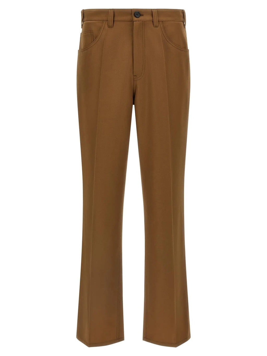 Marni Marni Brown Virgin Wool Casual Pants