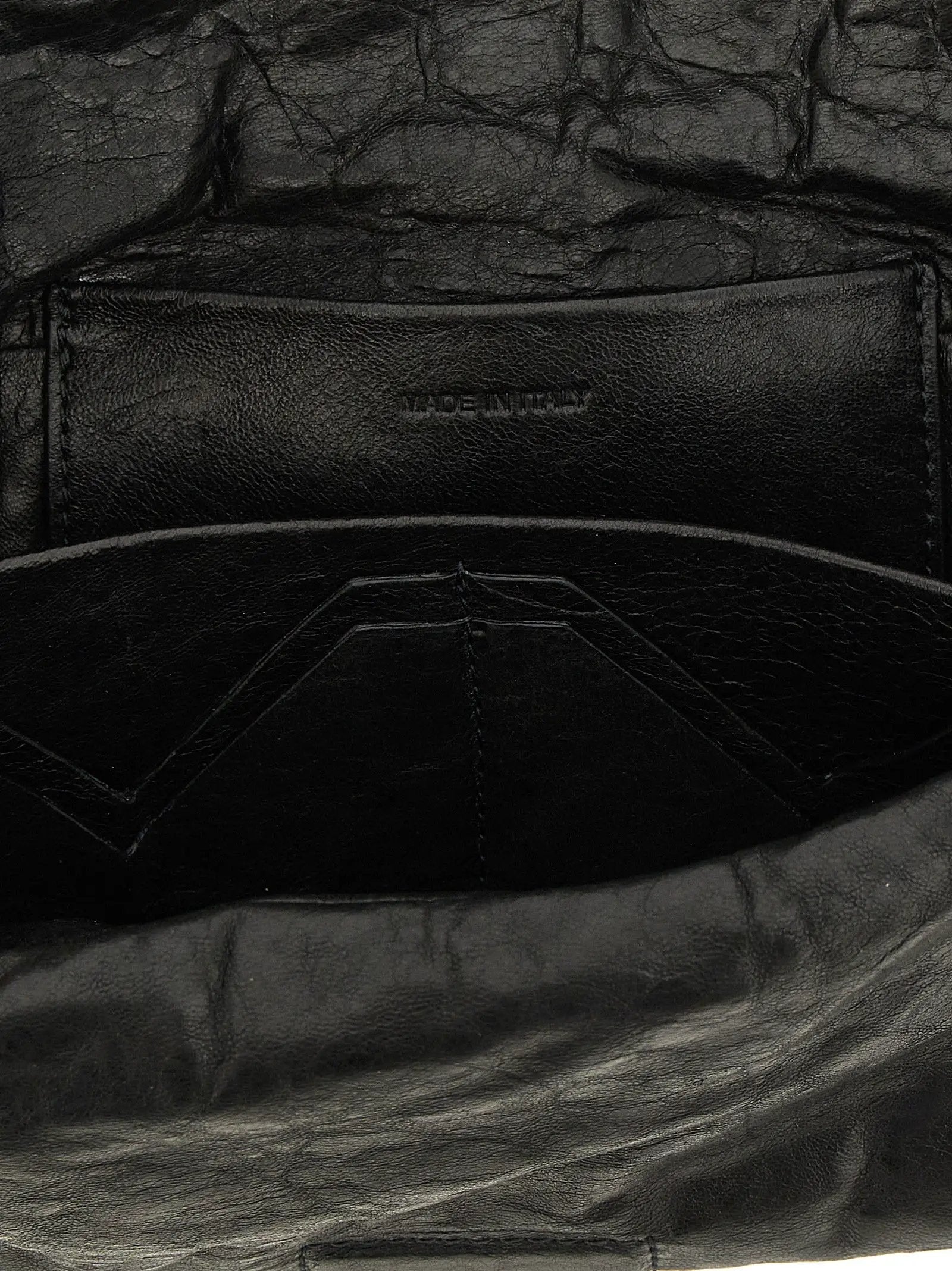 Rick Owens Rick Owens Black Lamb Leather Clutch Bag