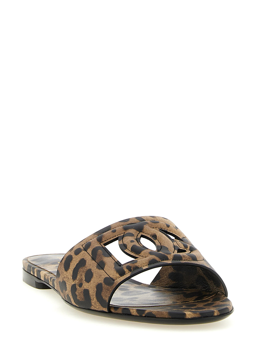 Dolce & Gabbana Dolce & Gabbana Brown Calfskin Slides