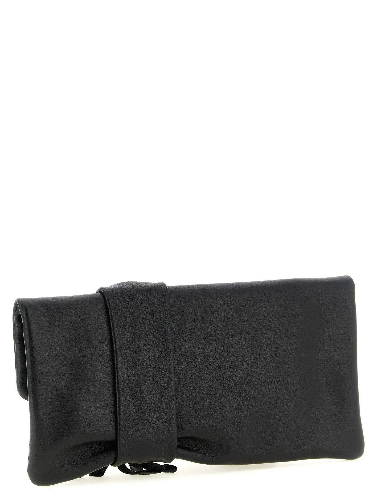 Jimmy Choo Jimmy Choo Black Lamb Leather Clutch Bag