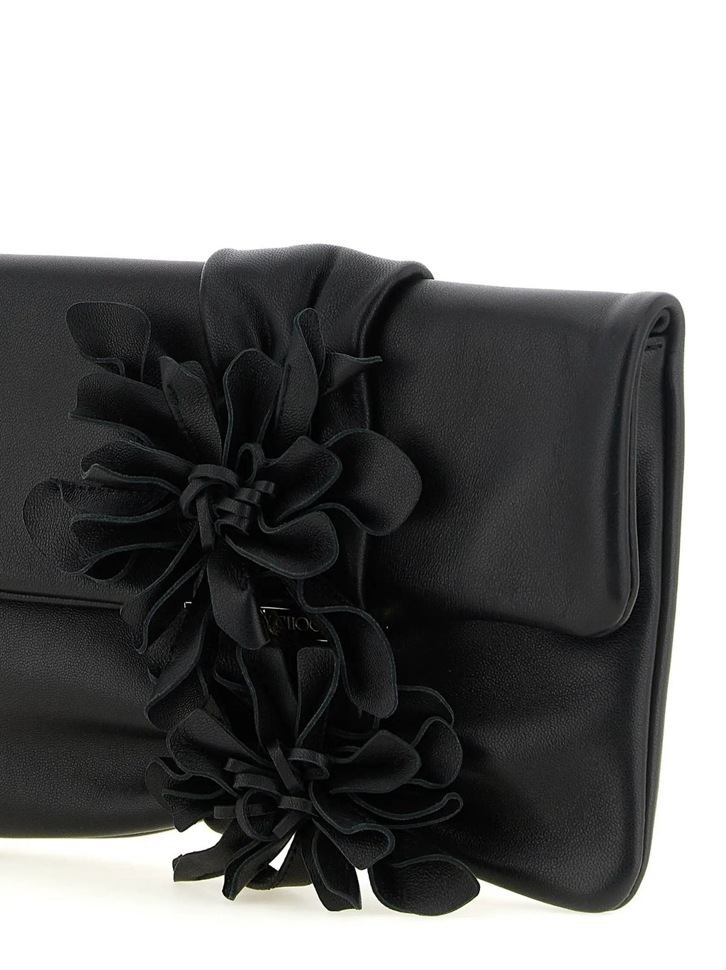 Jimmy Choo Jimmy Choo Black Lamb Leather Clutch Bag