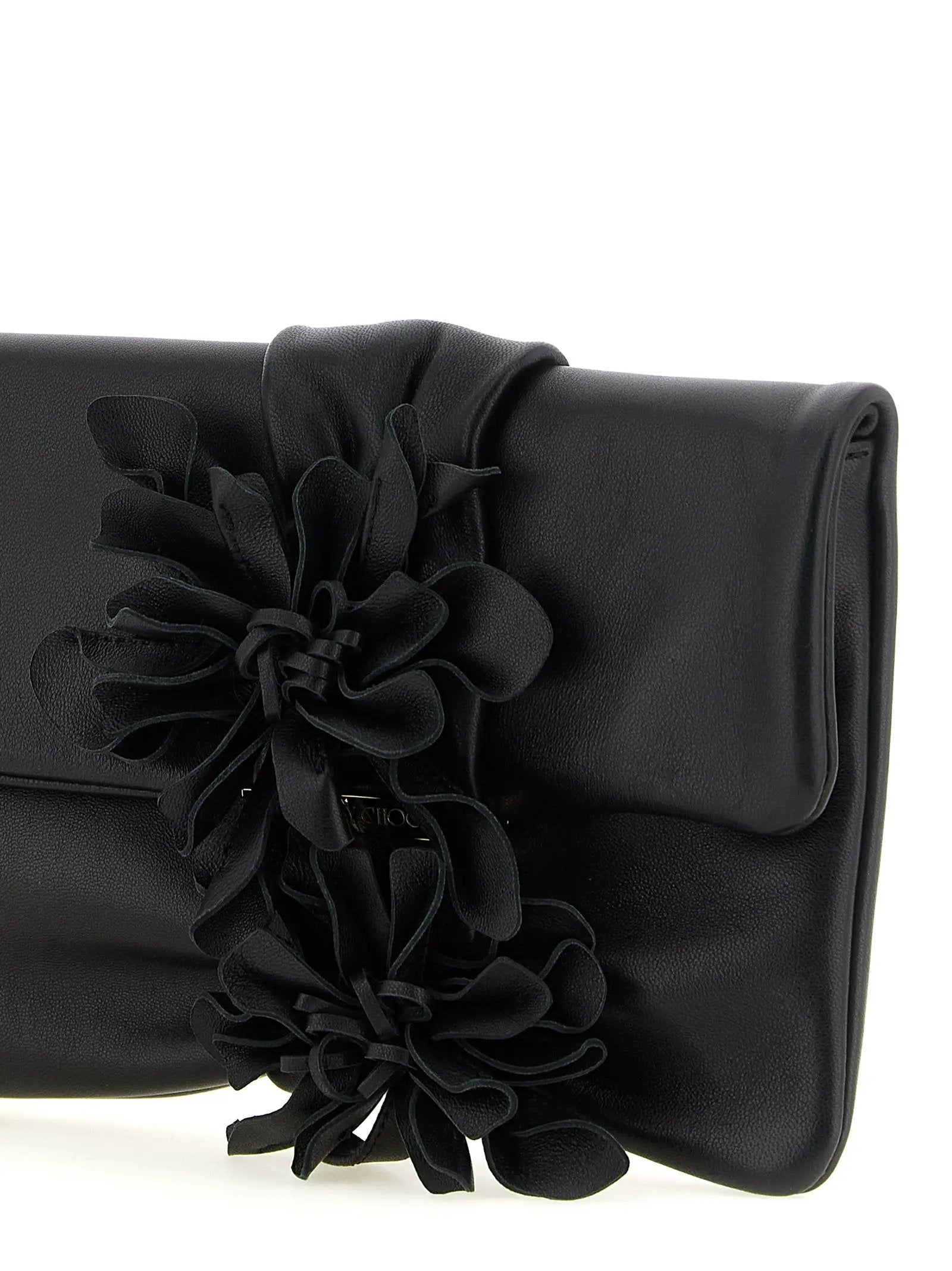 Jimmy Choo Jimmy Choo Black Lamb Leather Clutch Bag