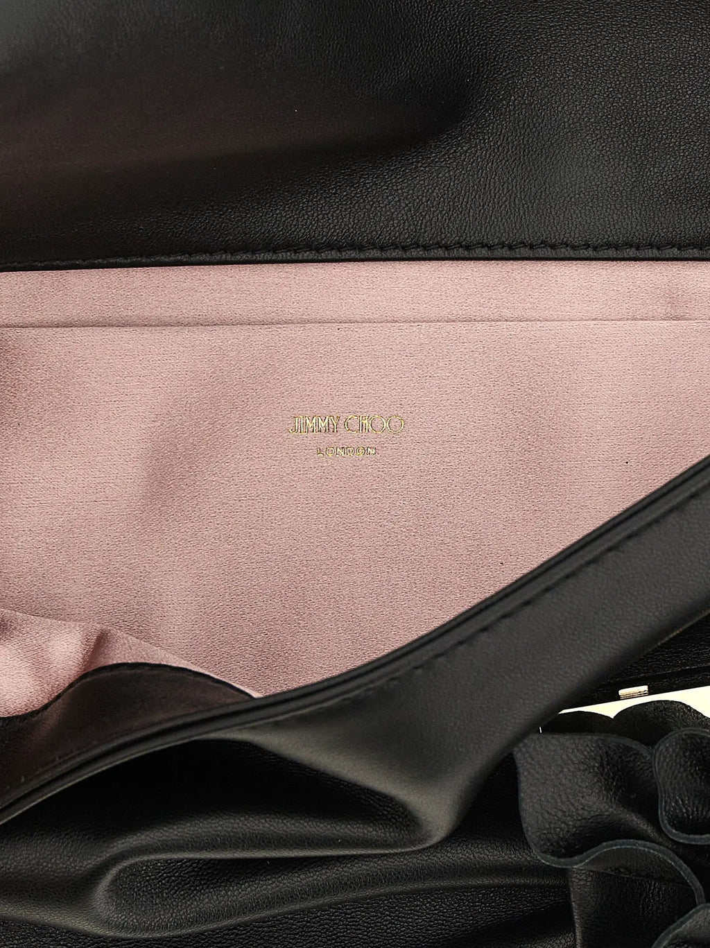 Jimmy Choo Jimmy Choo Black Lamb Leather Clutch Bag