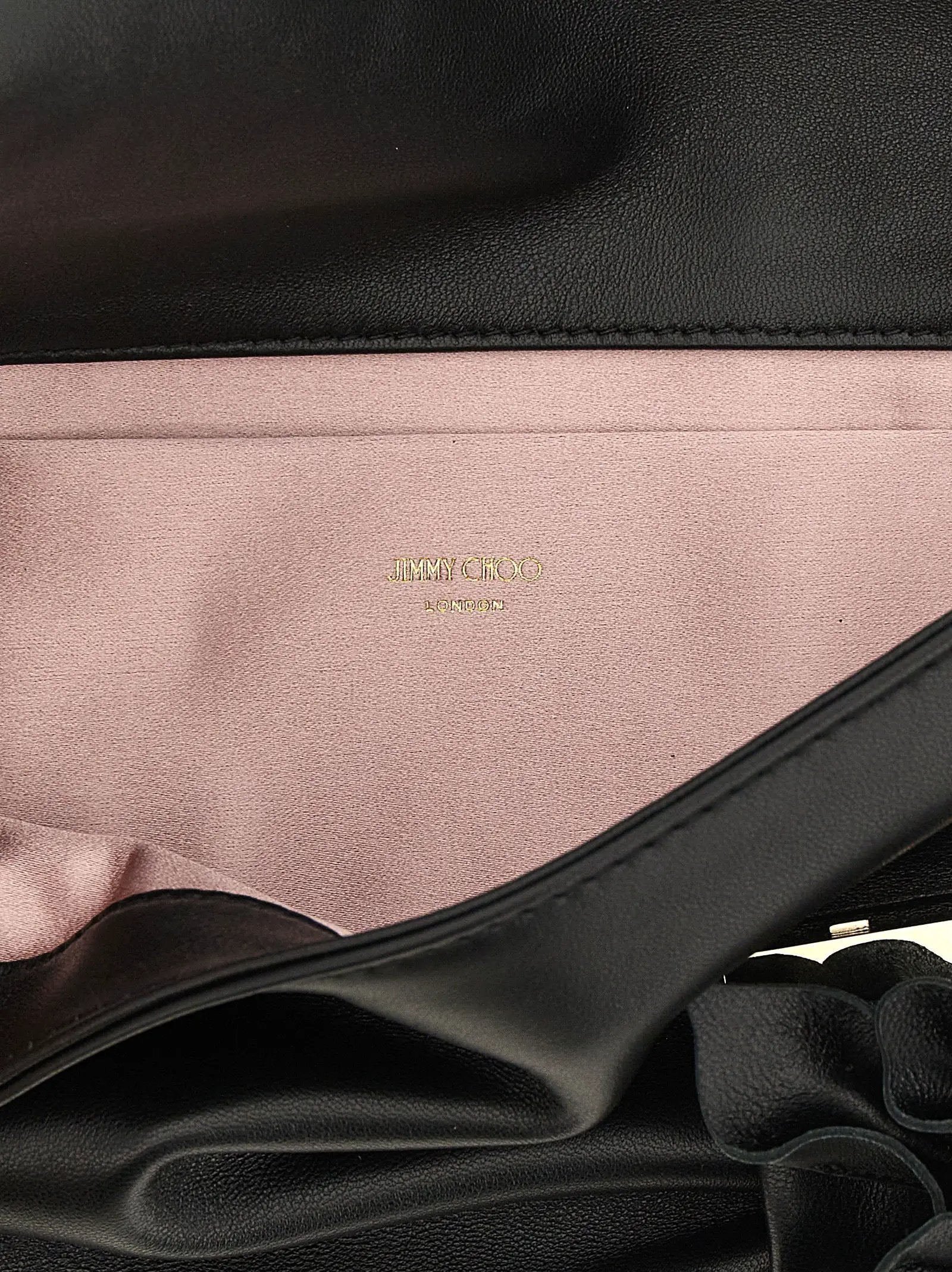 Jimmy Choo Jimmy Choo Black Lamb Leather Clutch Bag