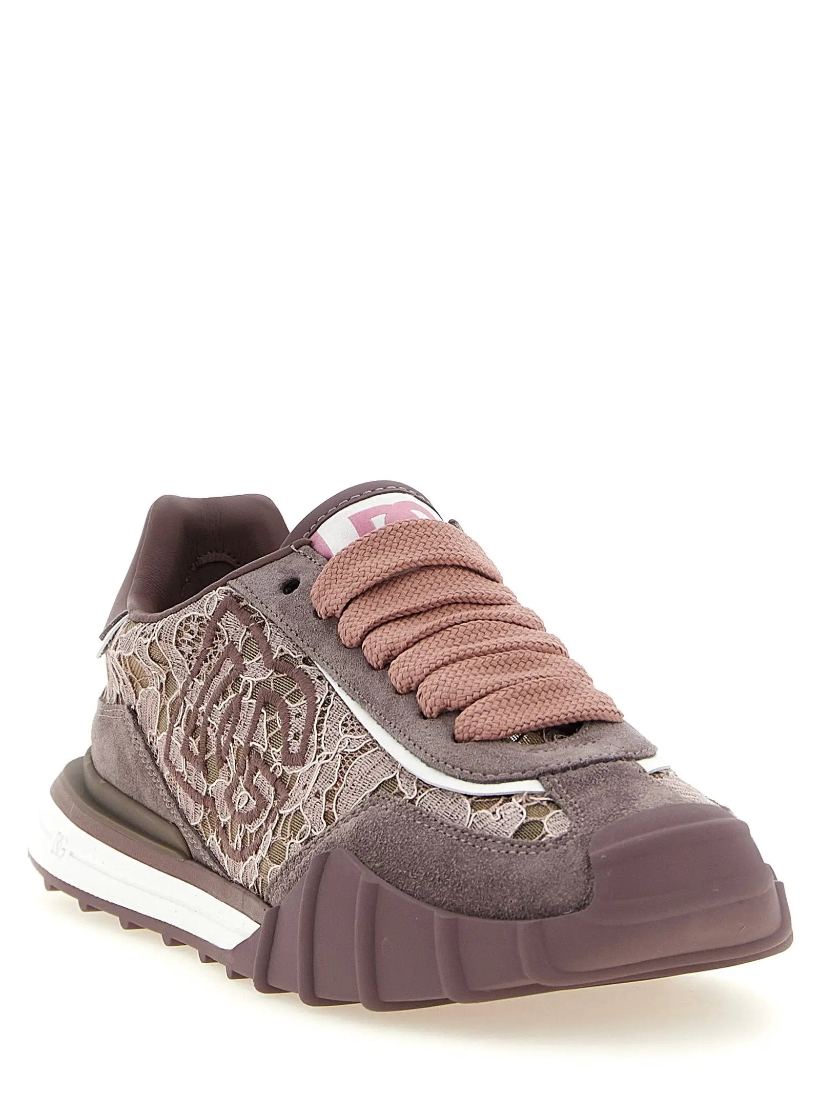 Dolce & Gabbana Dolce & Gabbana Purple Leather Athletic Sneakers
