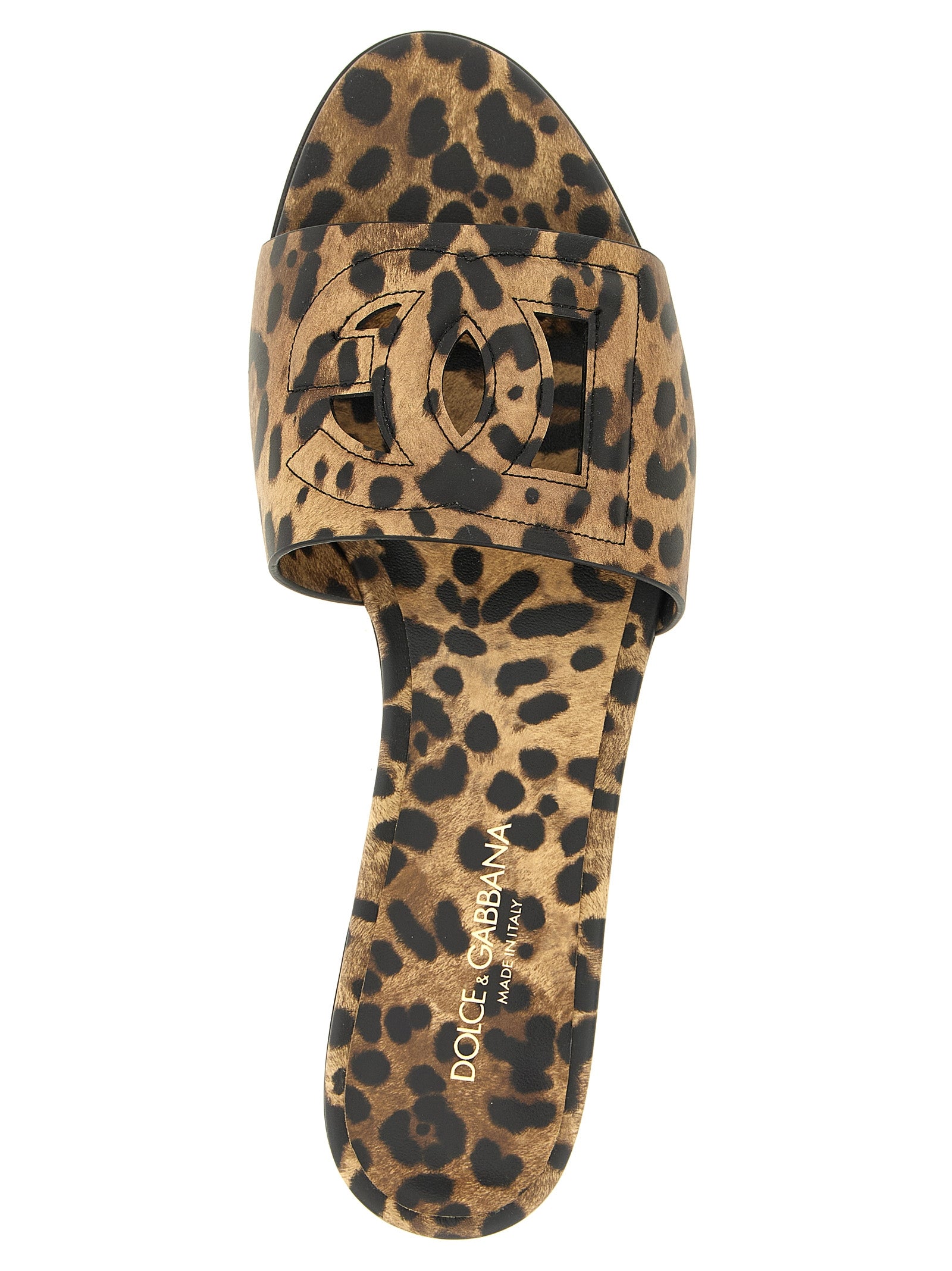 Dolce & Gabbana Dolce & Gabbana Brown Calfskin Slides