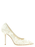 Jimmy Choo Jimmy Choo Beige Tencel High Heel Pumps