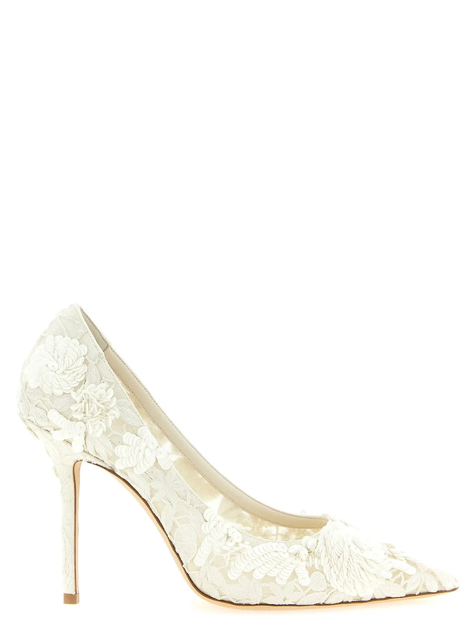 Jimmy Choo Jimmy Choo Beige Tencel High Heel Pumps