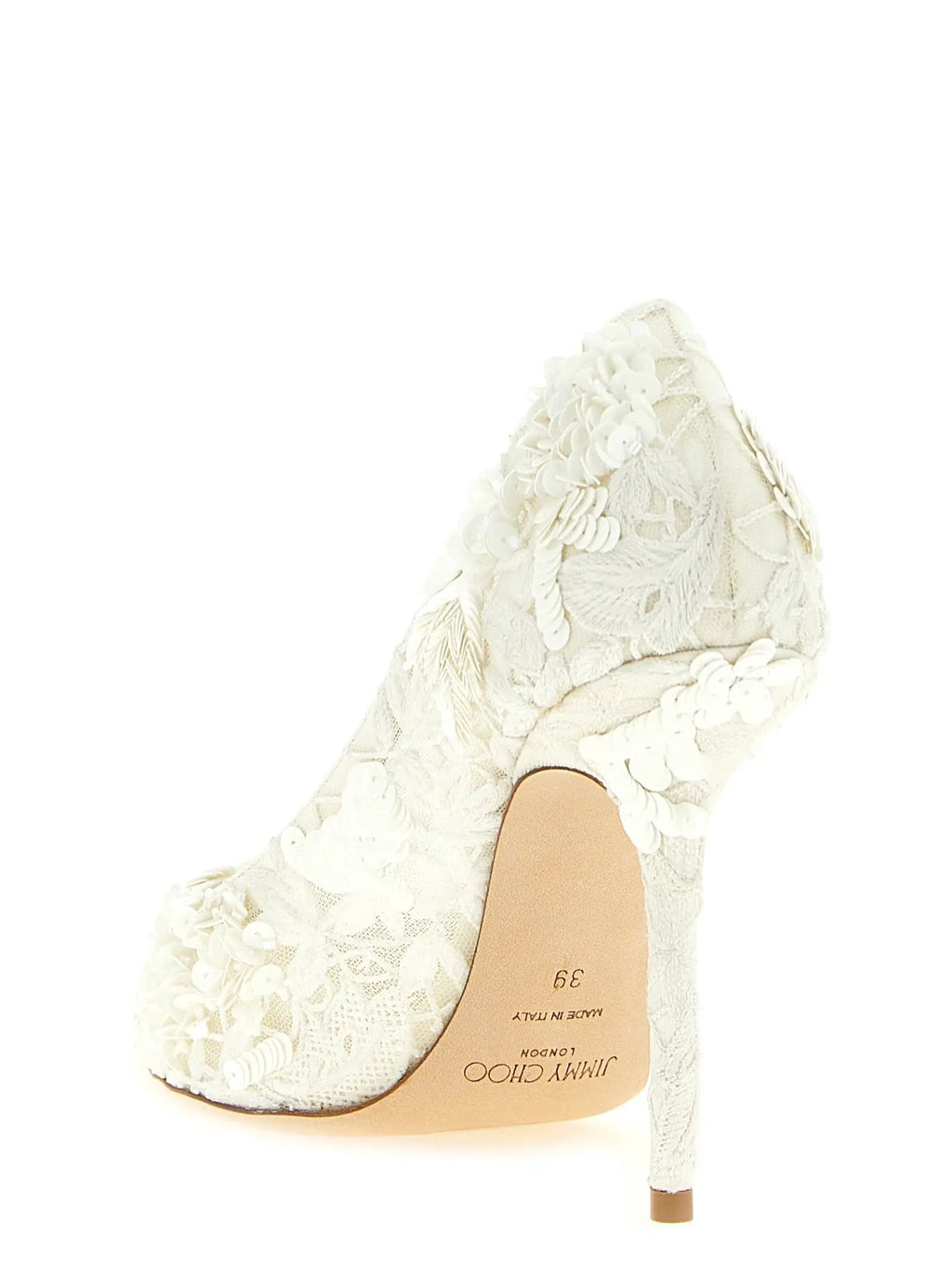 Jimmy Choo Jimmy Choo Beige Tencel High Heel Pumps