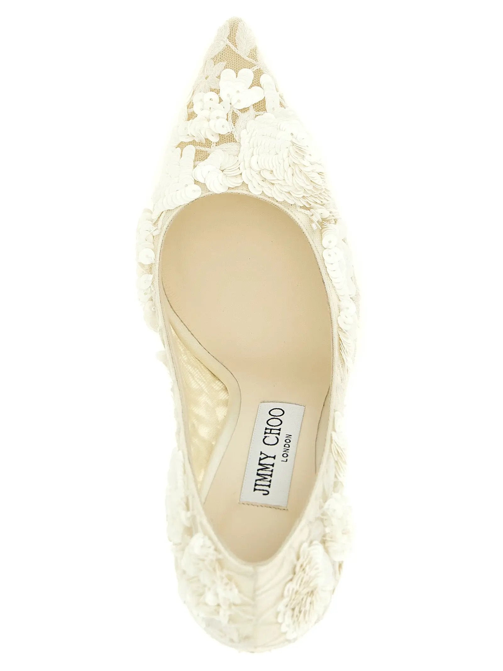 Jimmy Choo Jimmy Choo Beige Tencel High Heel Pumps