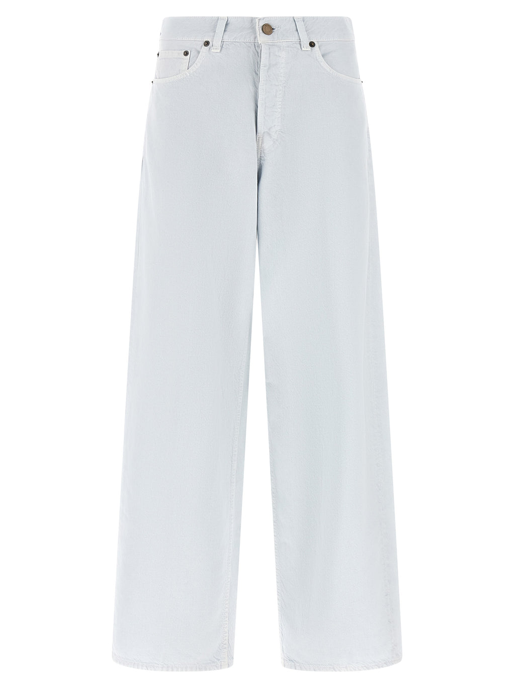 Haikure Haikure White Cotton Relaxed Fit Jeans